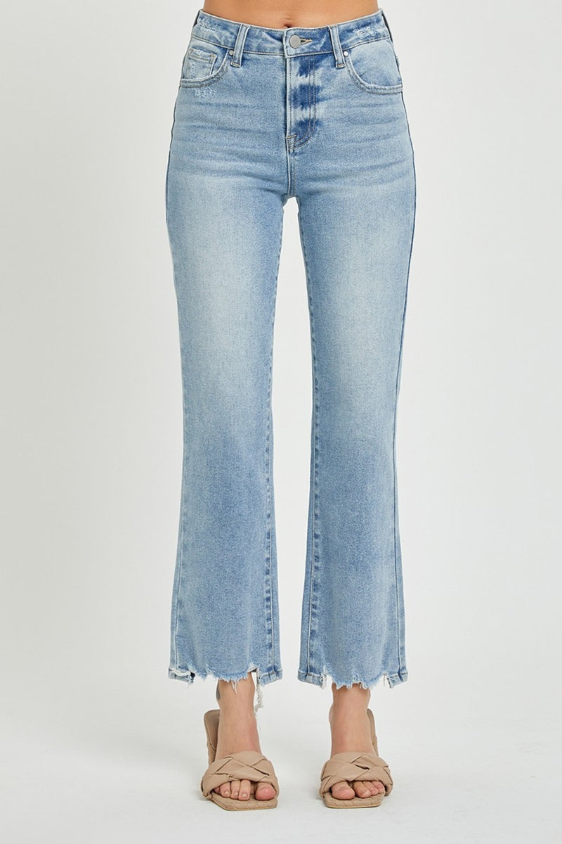 RISEN High Rise Relaxed Straight Jeans