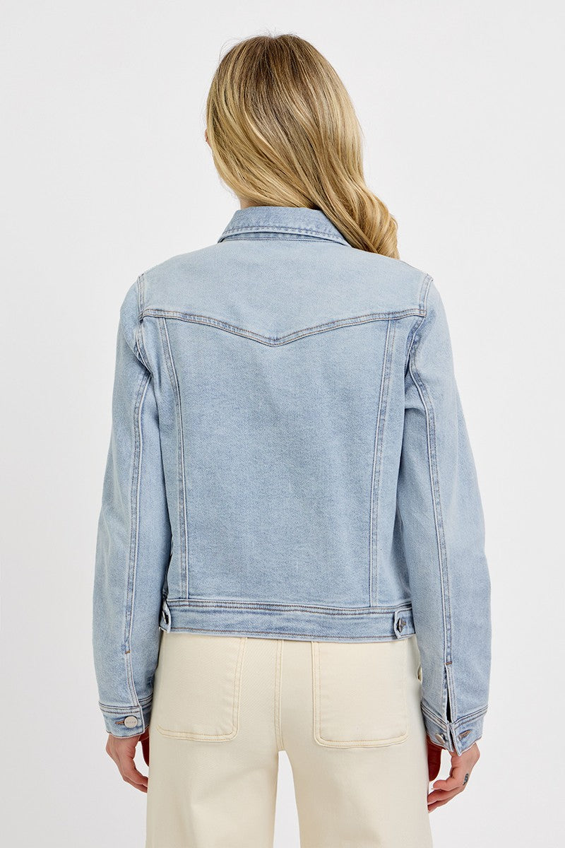 Risen Light Wash Classic Denim Jacket