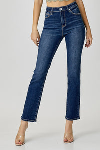 RISEN Mid Rise Slim Straight Jeans