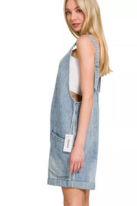 Zenana Denim Short Overalls