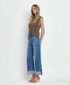 Flying Monkey High Rise Cuffed Wide Leg Jeans