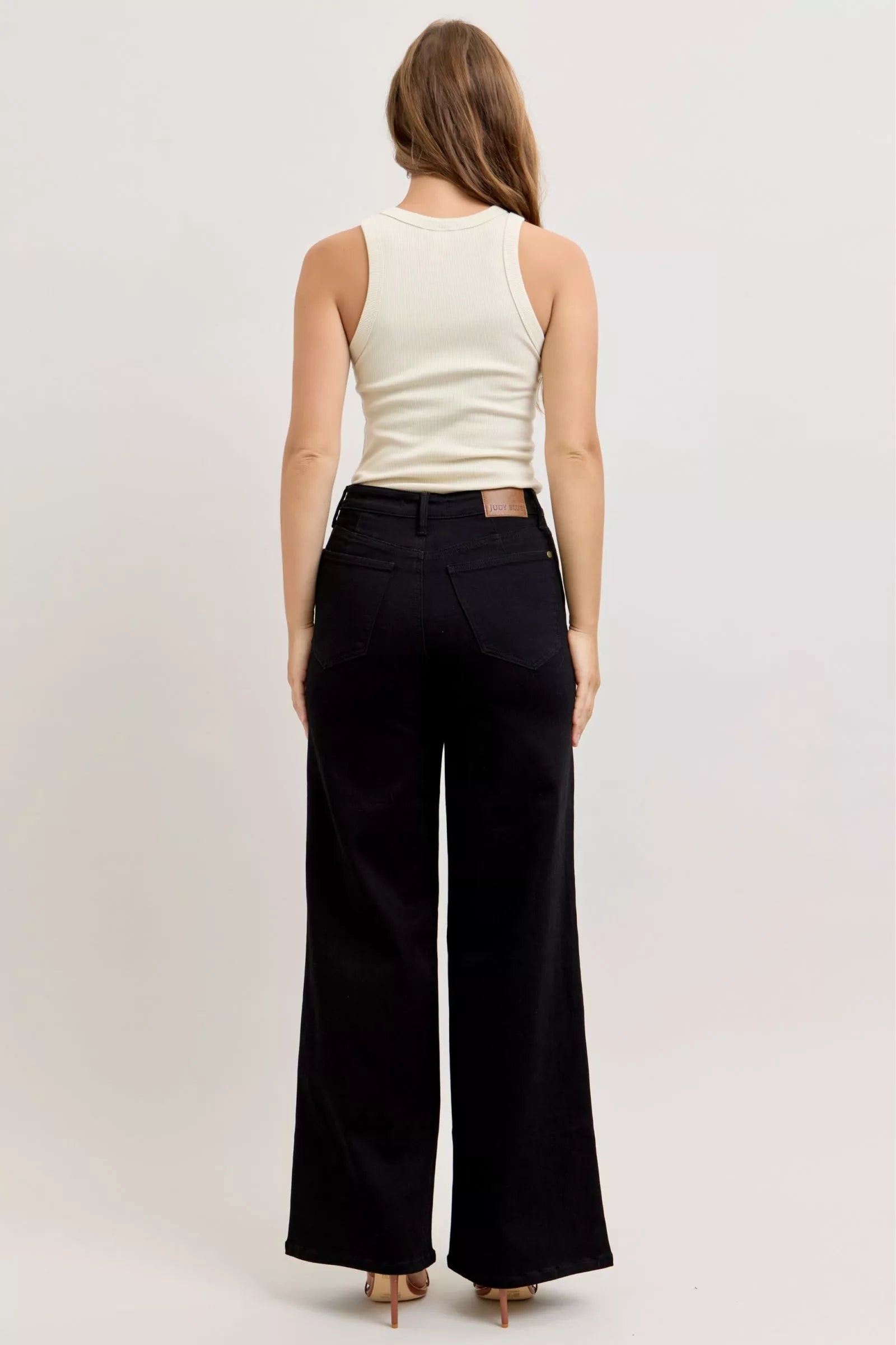 Judy Blue High Rise Front Yoke Wide Leg Jeans