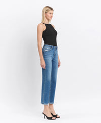 VERVET High Rise Ankle Straight Jeans