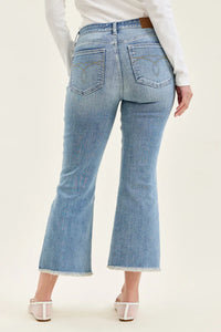 Judy Blue Mid Rise Kick Flare Jeans 82721