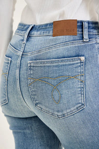 Judy Blue Mid Rise Kick Flare Jeans 82721