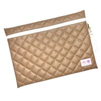 Makeup Junkie Bags Quilted Mocha