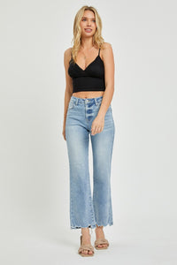 RISEN High Rise Relaxed Straight Jeans