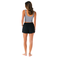 Lotus and Luna Black Cotton Cabana Shorts