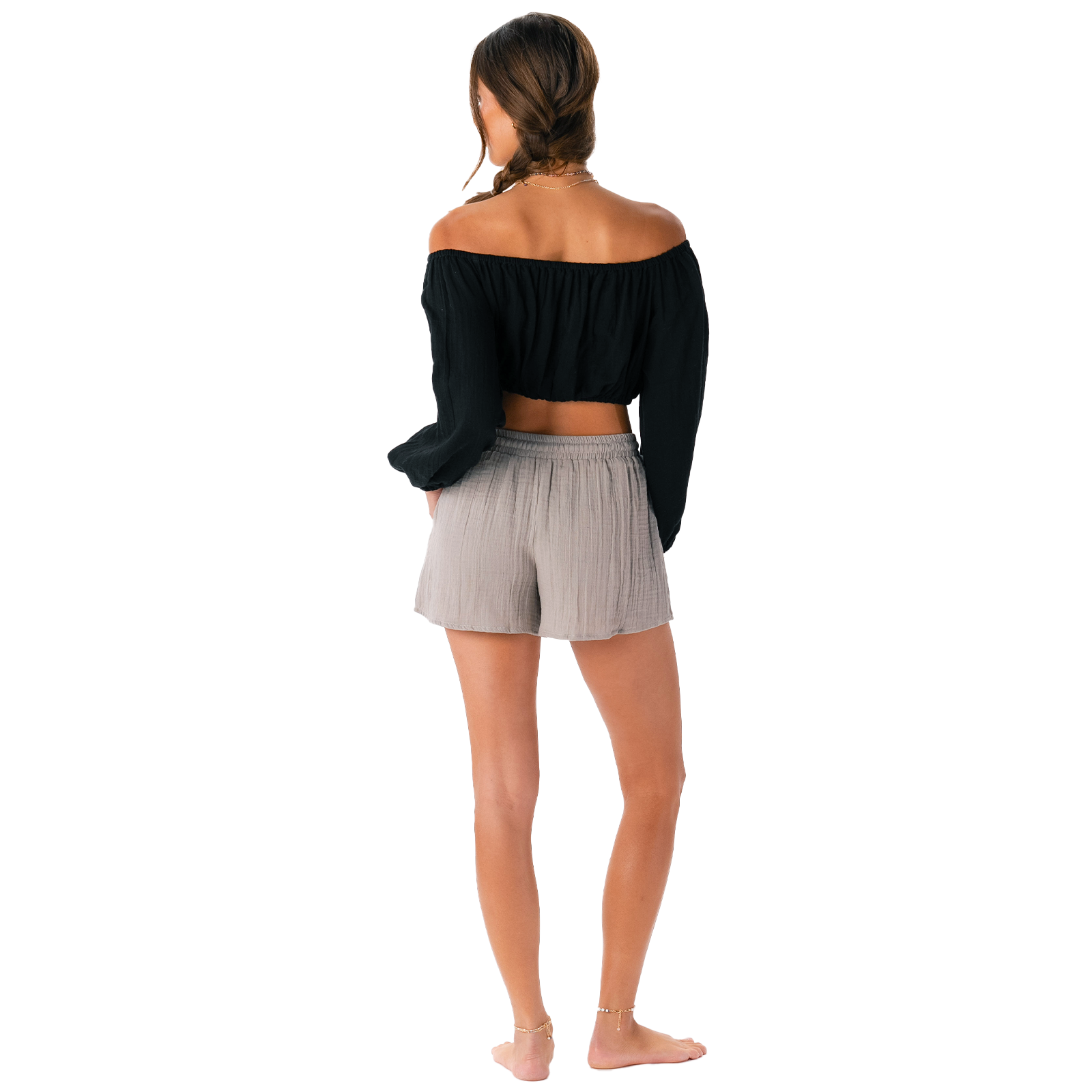 Lotus and Luna Stone Cotton Cabana Shorts