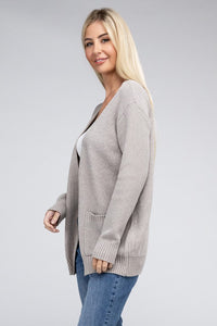 Mallory Melange Open Front Sweater Cardigan