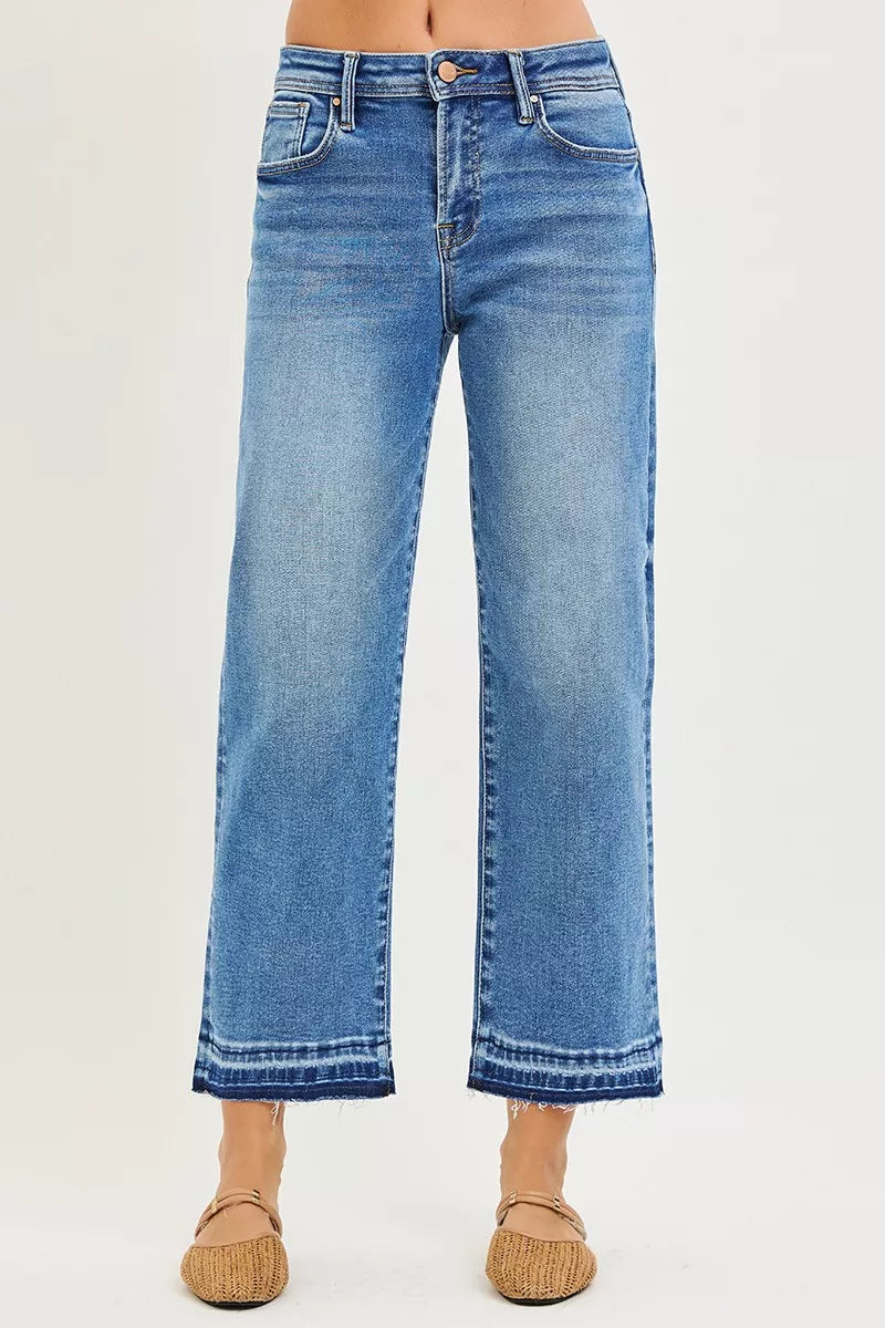Risen High Rise Slouchy Cropped Boyfriend Jeans 