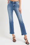 RISEN Mid Rise Ankle Straight Jeans