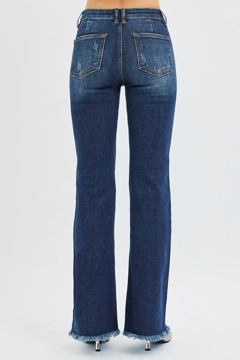 Risen Mid Rise Tummy Control Flare Jeans