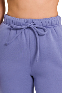 Zenana Fleece Joggers with Pockets in Marlin Blue