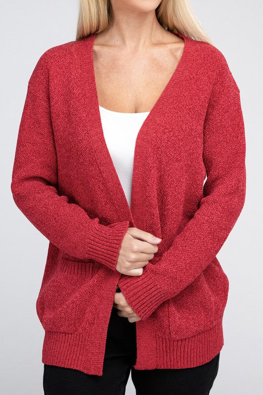 Mallory Melange Open Front Sweater Cardigan