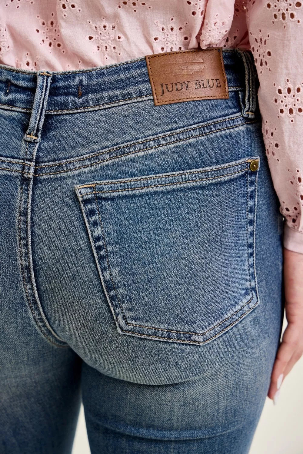 Judy Blue Mid Rise Vintage Wash Flare Jeans