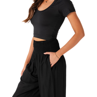 Lotus and Luna Black Harem Pants with Pockets