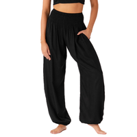 Lotus and Luna Black Harem Pants with Pockets