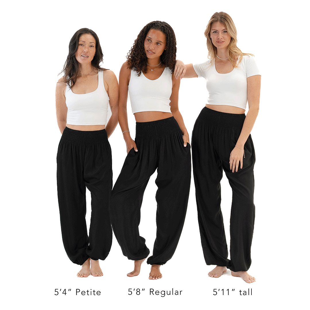 Lotus and Luna Black Harem Pants with Pockets
