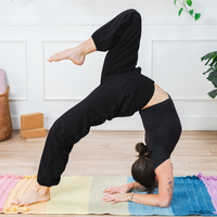 Lotus and Luna Black Harem Pants with Pockets