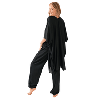 Lotus and Luna Black Harem Pants & Kimono Lounge Set