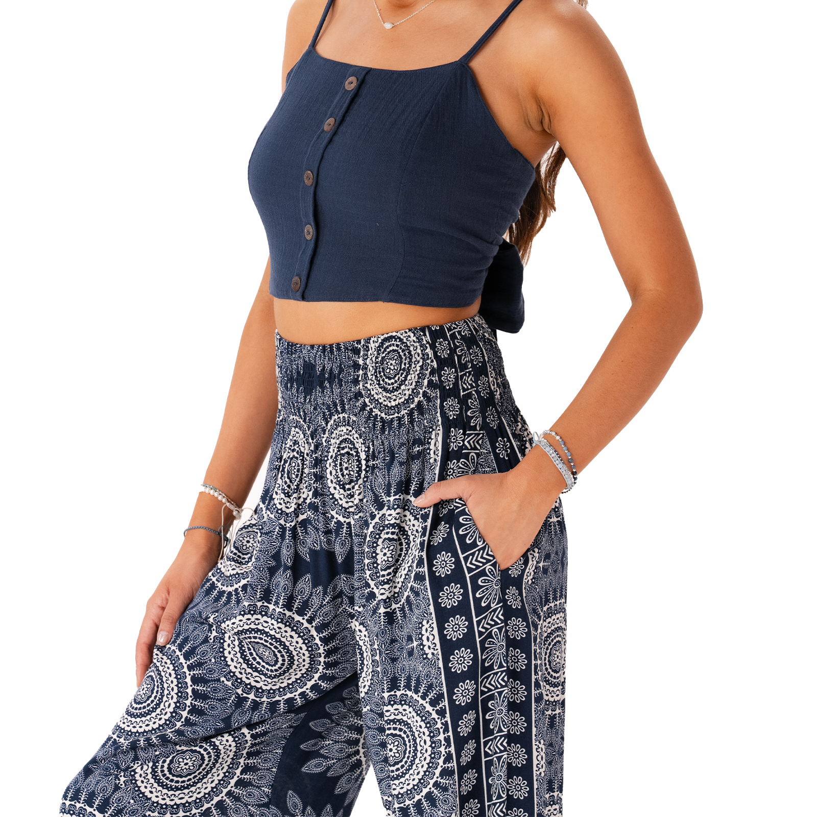 Lotus and Luna Como Harem Pants with Pockets