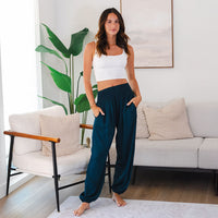 Lotus and Luna Deep Teal Harem Pants