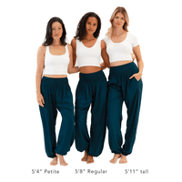 Lotus and Luna Deep Teal Harem Pants
