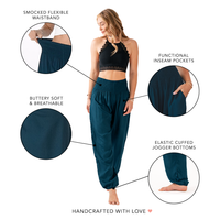 Lotus and Luna Deep Teal Harem Pants