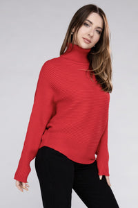 Dolman Sleeve Turtleneck Sweater 