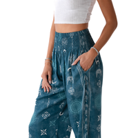 Lotus and Luna Cosmic Teal Harem Pants
