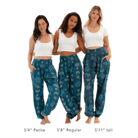 Lotus and Luna Cosmic Teal Harem Pants