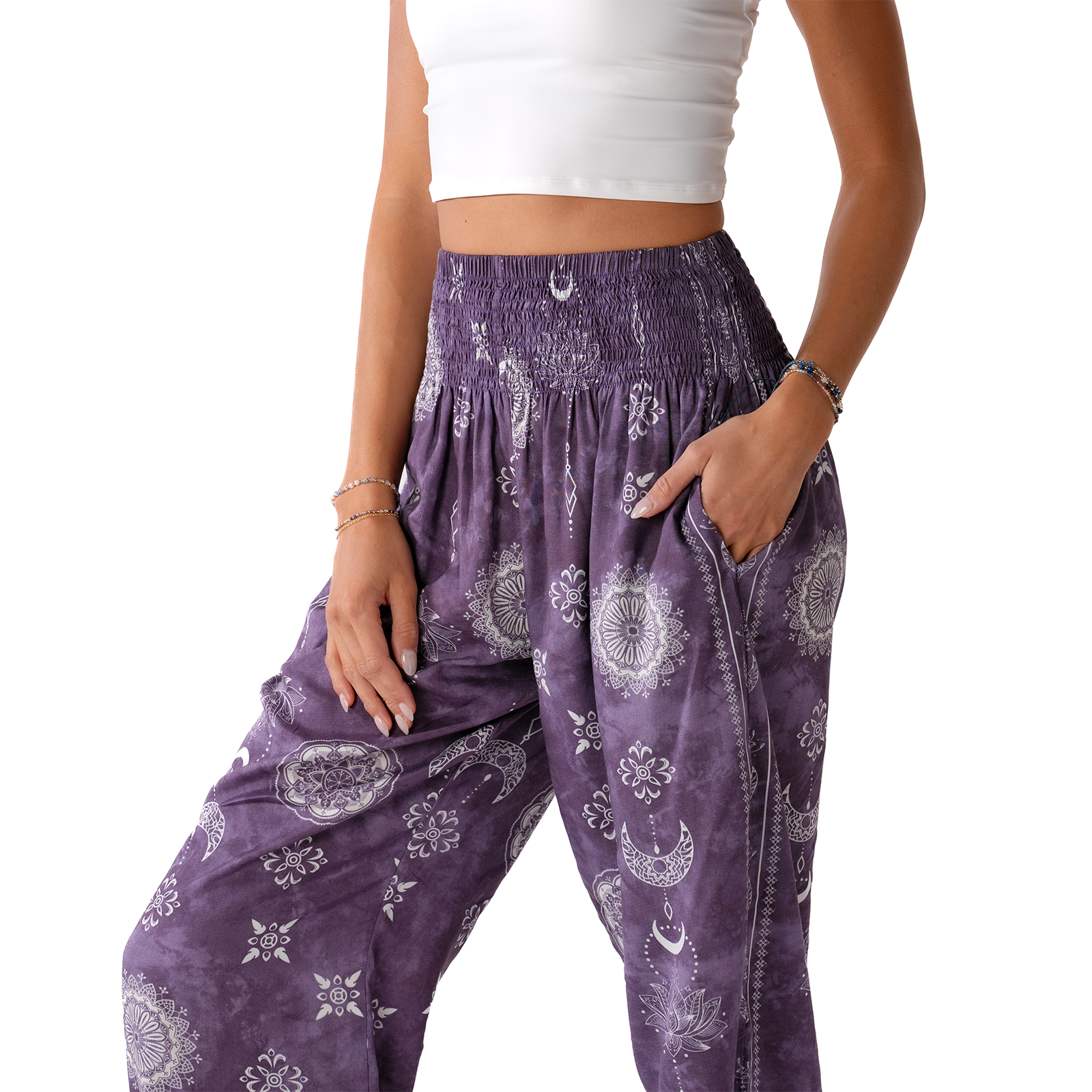 Lotus and Luna Mystic Plum Harem Pants