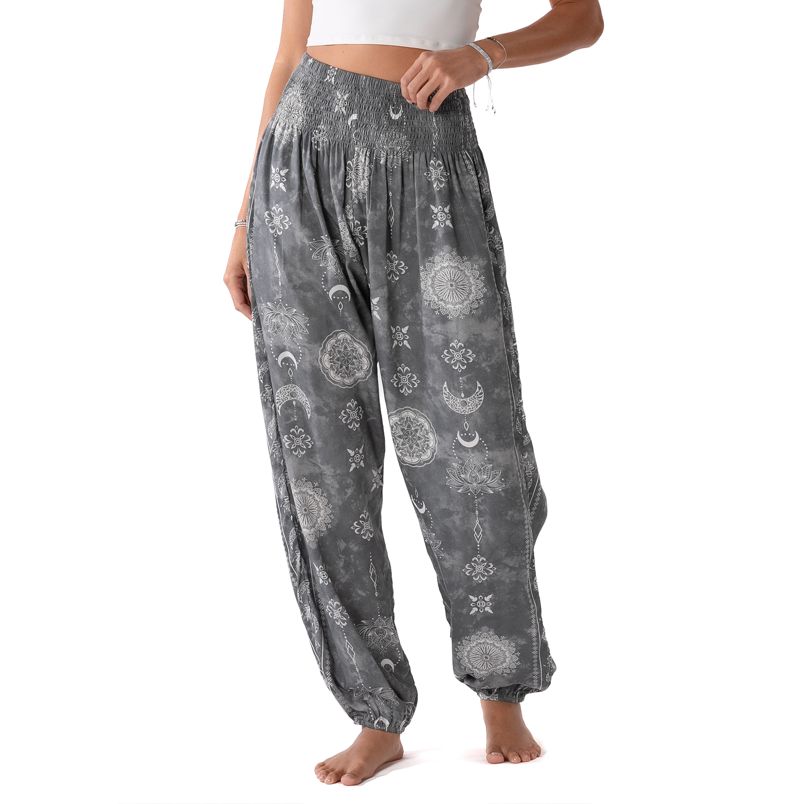 Lotus and Luna Celestial Grey Harem Pants