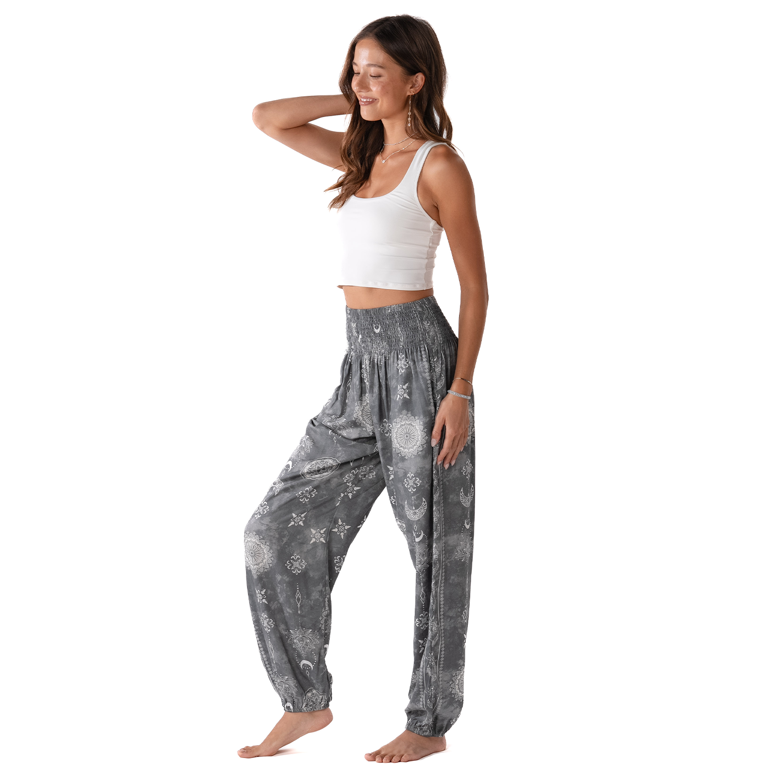 Lotus and Luna Celestial Grey Harem Pants