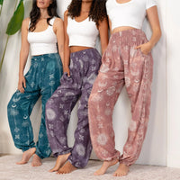 Lotus and Luna Cosmic Teal Harem Pants
