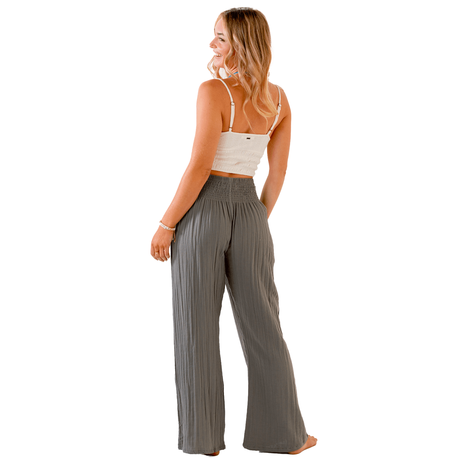 Lotus and Luna Granite Wide Leg Cotton Pants