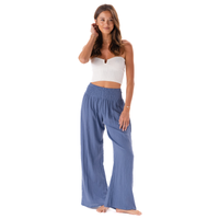 Lotus and Luna Periwinkle Wide Leg Cotton Pants