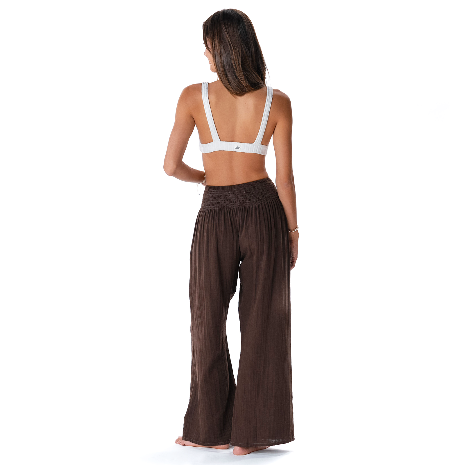 Lotus and Luna Espresso Wide Leg Cotton Pants