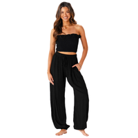 Lotus and Luna Black Jogger Harem Pants