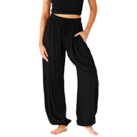Lotus and Luna Black Jogger Harem Pants