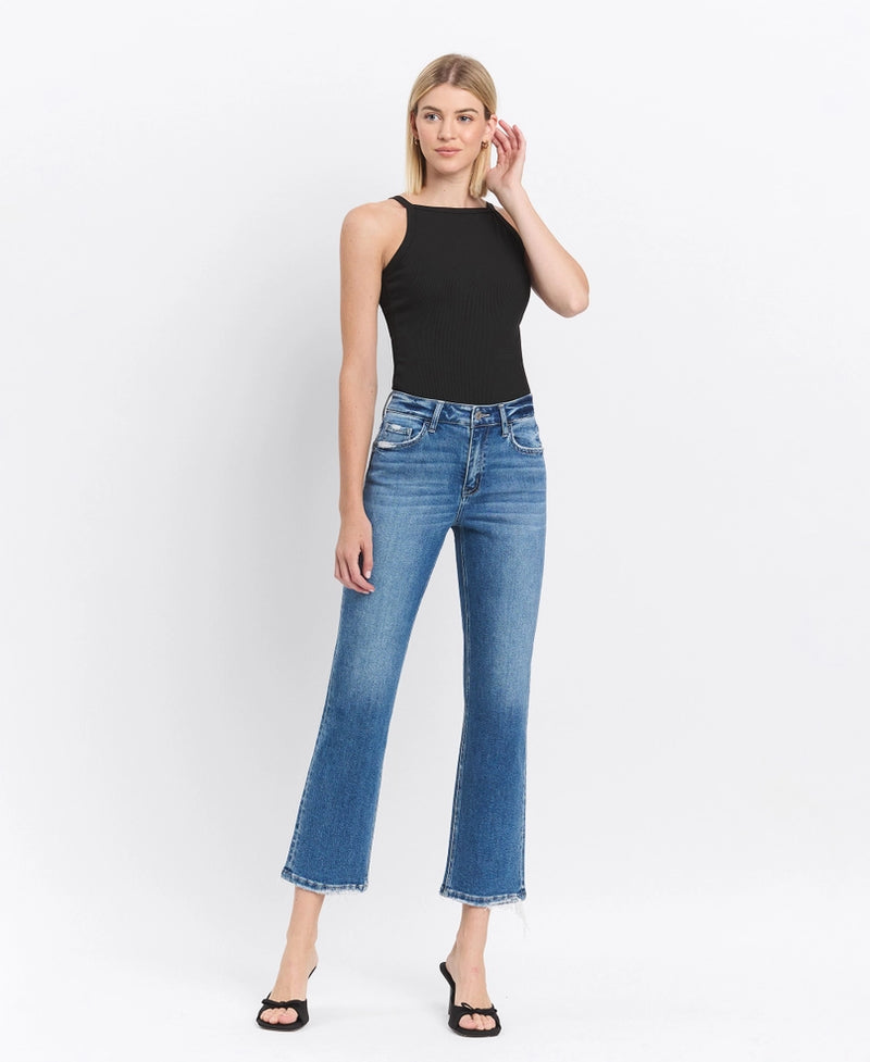 VERVET High Rise Ankle Straight Jeans