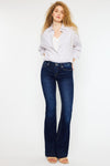 Kancan Mid Rise Dark Wash Flare Jeans