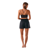 Lotus and Luna Black Cotton Shorts