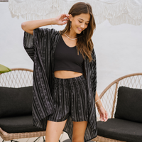 Lotus and Luna Akha Smocked Waist Shorts