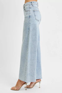 Risen High Rise Wide Leg Palazzo Jeans