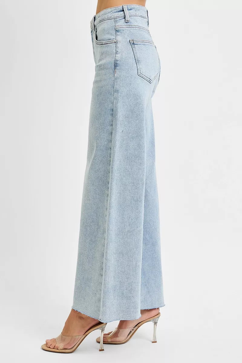 Risen High Rise Wide Leg Palazzo Jeans