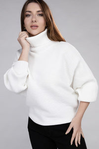 Dolman Sleeve Turtleneck Sweater