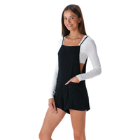 Lotus and Luna Black Boardwalk Romper
