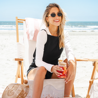 Lotus and Luna Black Boardwalk Romper